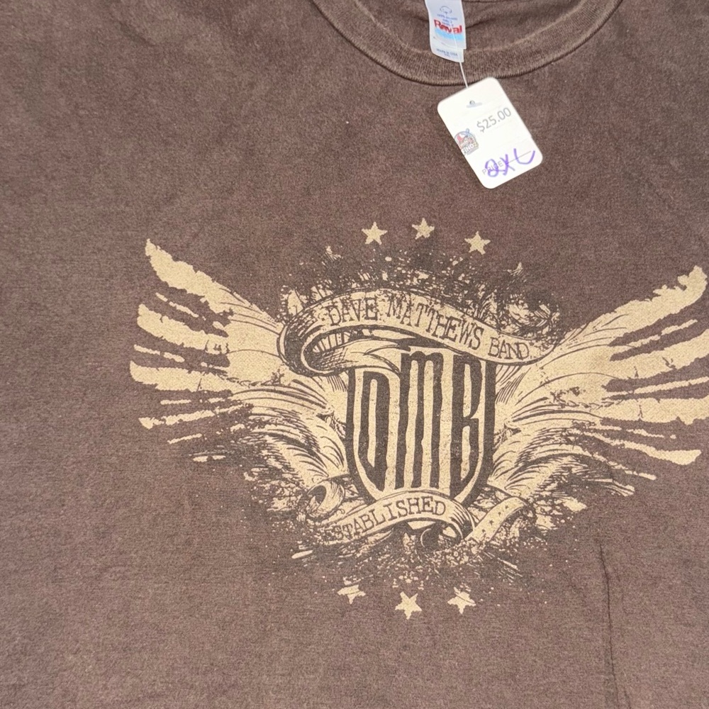 Dave Mathew’s Band: DMB rare Brown Graphic T-Shirt size 2XL